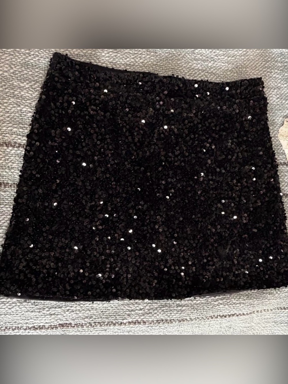 Altar'd State Black Sequin Mini Skirt